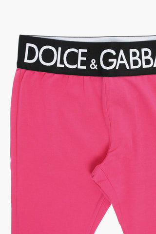 Solid Color Leggings with Logoed Band at the Waist
