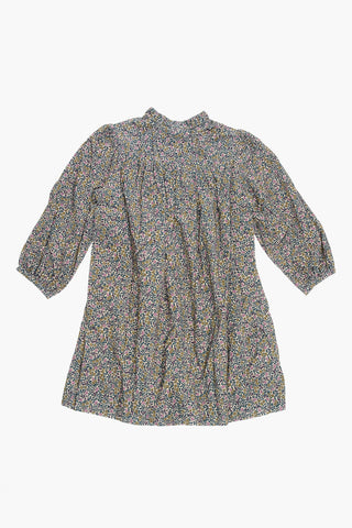 Floral-Motif Cordoroy Dress