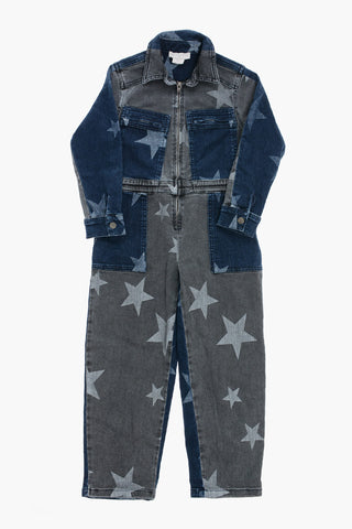 Two-Tone Denim Rompersuit