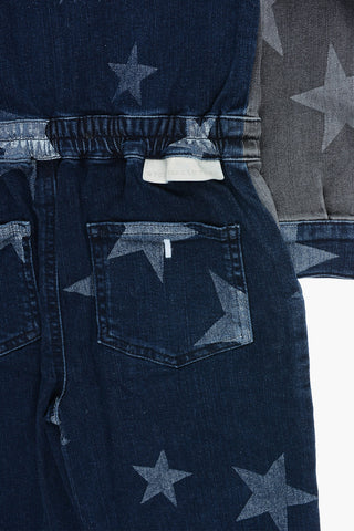 Two-Tone Denim Rompersuit