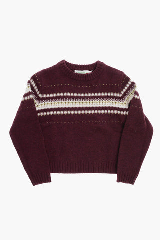 Wool Crew-neck Sweater with Lurex Details