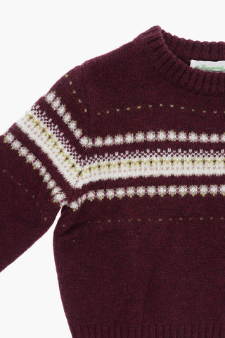 Wool Crew-neck Sweater with Lurex Details