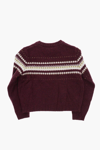 Wool Crew-neck Sweater with Lurex Details
