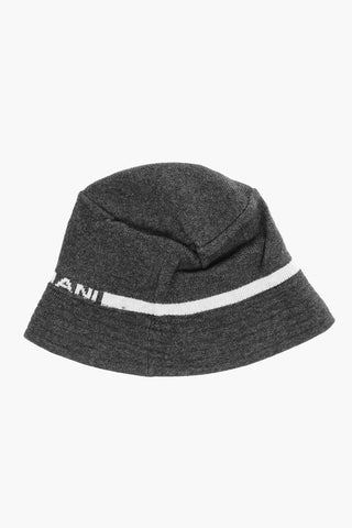 EMPORIO Solid Color Bucket Hat with Contrasting Logo