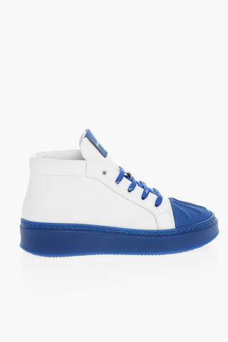 EMPORIO Two-Tone Sneakers with Logoed Strings