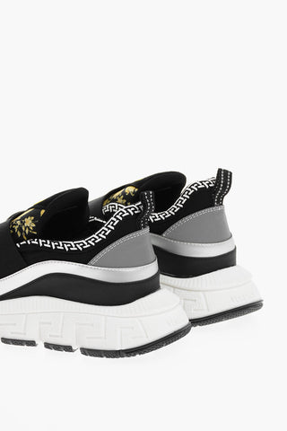 Baroque Motif Slip On Sneakers