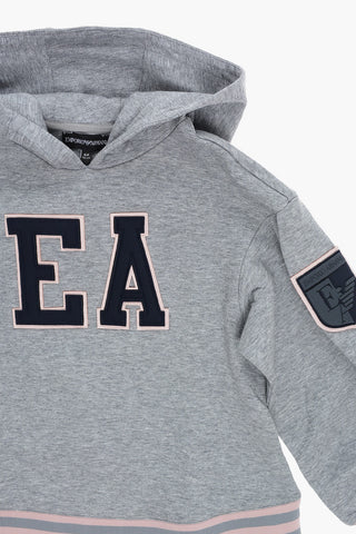 EMPORIO Sweat Dress with Embossed Logo and Hood
