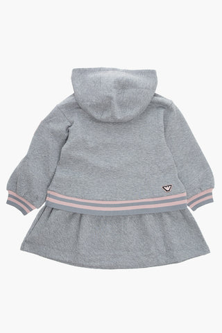 EMPORIO Sweat Dress with Embossed Logo and Hood