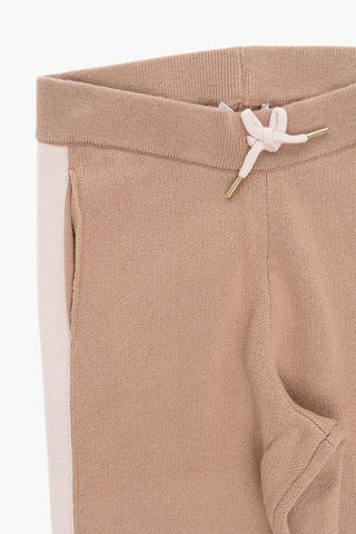 Cotton and Wool Pants with Side Contrast Bands