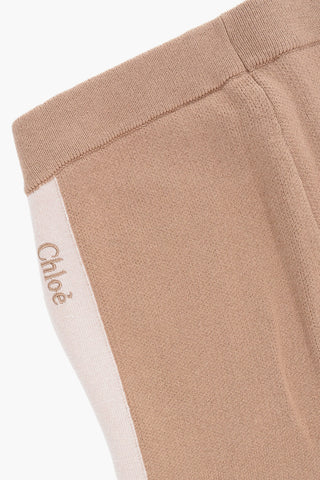 Cotton and Wool Pants with Side Contrast Bands
