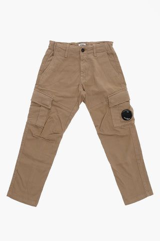 Cotton Stretch Cargo Pants with Belt Loops