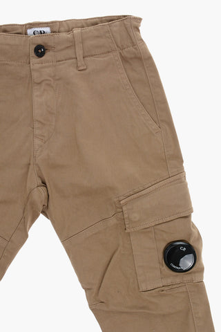 Cotton Stretch Cargo Pants with Belt Loops