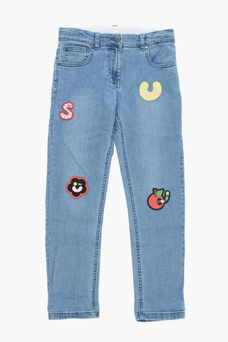 Stretch Denim Jeans with Contrasting Details
