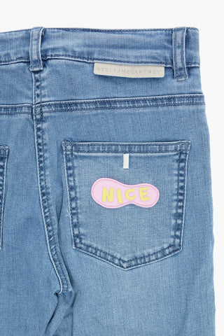 Stretch Denim Jeans with Contrasting Details