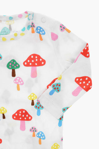 Set 2 Pagliaccetti a Manica Lunga con Stampa Funghi
