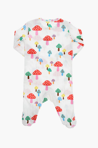 Set 2 Pagliaccetti a Manica Lunga con Stampa Funghi