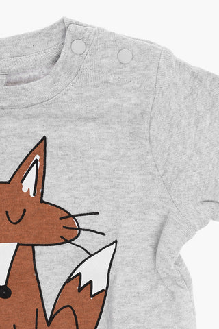 T-shirt Girocollo con Maxi Stampa