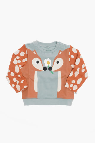 Printed Fleeced-Cotton Crew-Neck Sweatshirt
