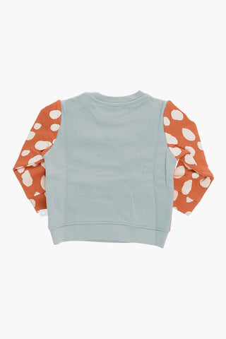 Printed Fleeced-Cotton Crew-Neck Sweatshirt