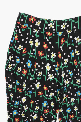 Pantaloni Con Stampa Margherite All-Over