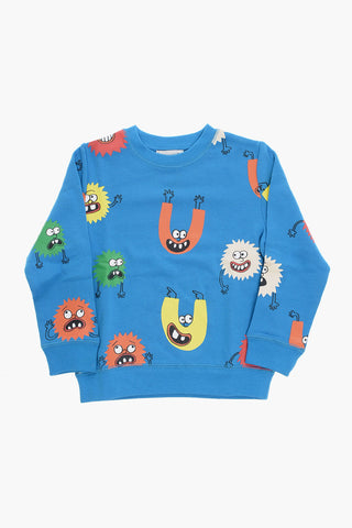 Printed Fleeced-Cotton Crew-Neck Sweatshirt