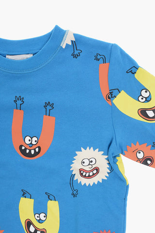 Printed Fleeced-Cotton Crew-Neck Sweatshirt