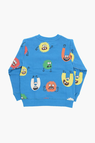 Printed Fleeced-Cotton Crew-Neck Sweatshirt