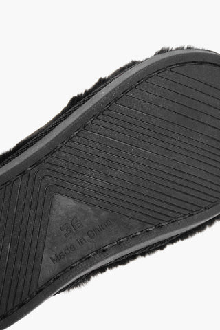 Faux Fur Slippers with Iconic Logo