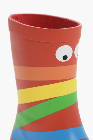 Rubber Wellington Boots with Colourful Graphic Print
