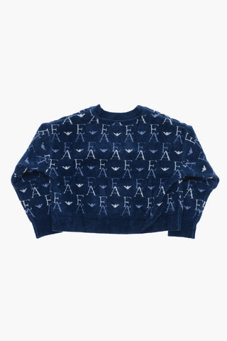 EMPORIO Cardigan Con Ricamo Logo All-Over