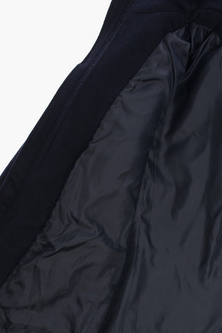 EMPORIO Virgin Wool Double Breasted Coat with Hood