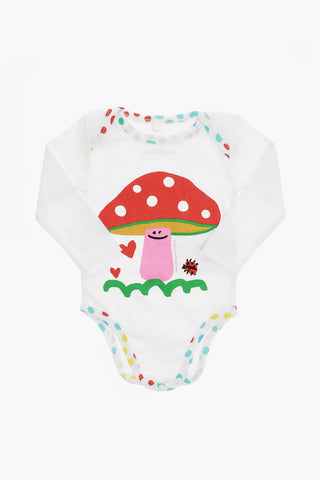 Set of 2 Long-Sleeved Printed Bodysuit