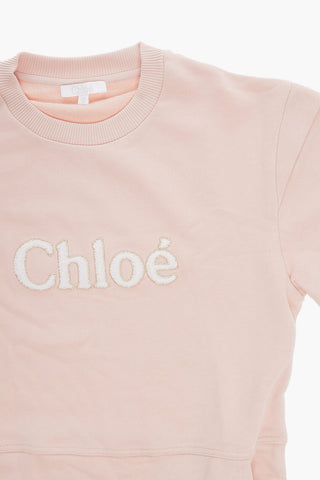 Sweat Crew-Neck Dress with Embossed logo