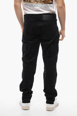 Pantaloni Cargo Slim Fit con Tasche a Zip