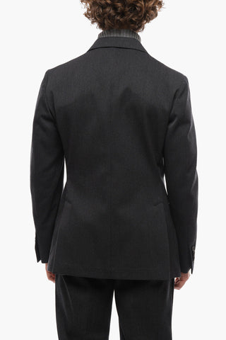 Abito Slim Fit in Misto Cotone con Tasche a Toppa