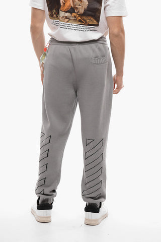 PERMANENT Cotton Blend DIAG OUTLINE Knitted Sweatpants