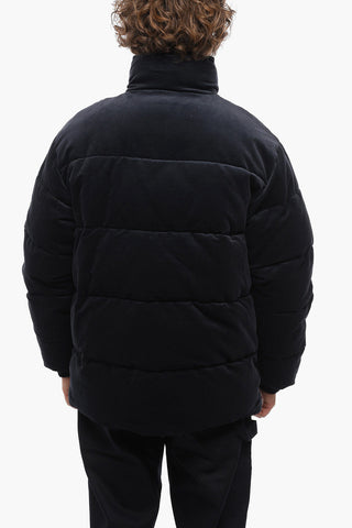 Padded Velvet LAYTON Jacket with Hidden Closure