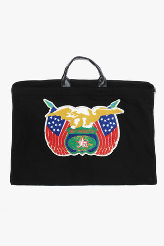 Embroidered Details Eco-leather Padded Bomber
