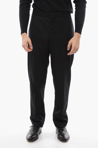 Wool Tailored Pants with Hidden Closure