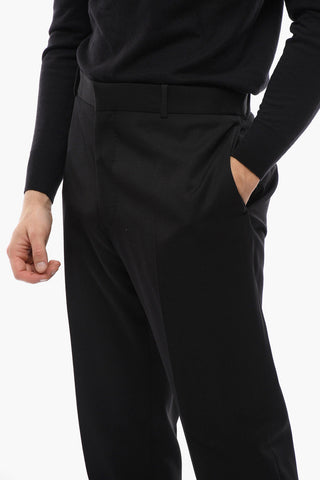 Wool Tailored Pants with Hidden Closure