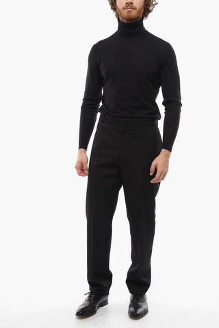 Wool Tailored Pants with Hidden Closure