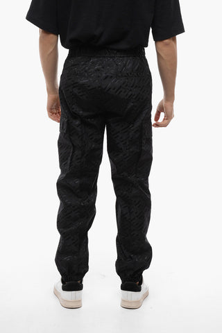 Monogram Cargo Ankle Drawstring Joggers