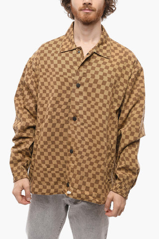 FACETASM Checkered Motif Cotton Overshirt