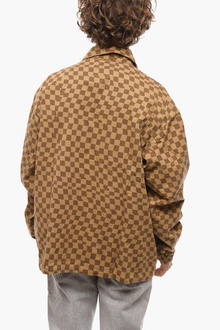 FACETASM Checkered Motif Cotton Overshirt