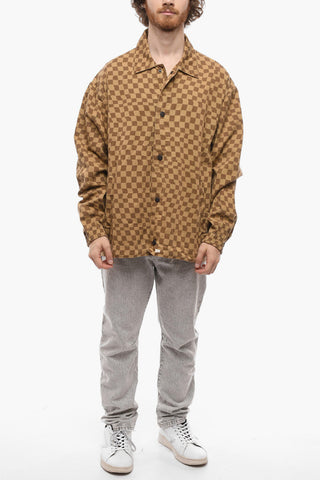 FACETASM Checkered Motif Cotton Overshirt
