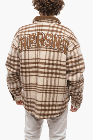 Giubbotto in Sherpa a Quadri Gingham Con Doppio Taschino