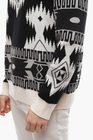 Crew Neck ICON Jacquard Virgin Wool Sweater