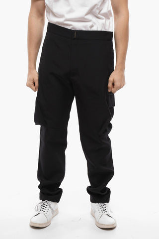 Pantaloni Cargo in Lana Slim Fit
