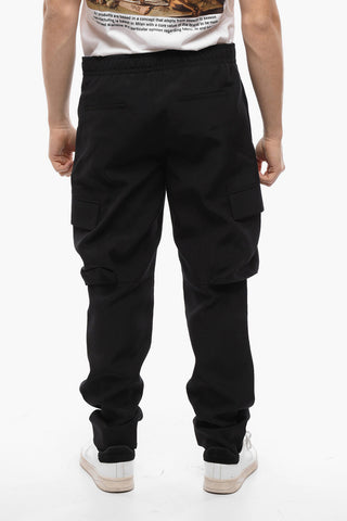 Pantaloni Cargo in Lana Slim Fit