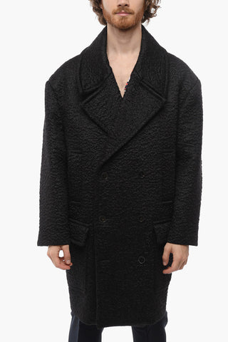 Cappotto Doppio-petto Bouclè a 4 Tasche